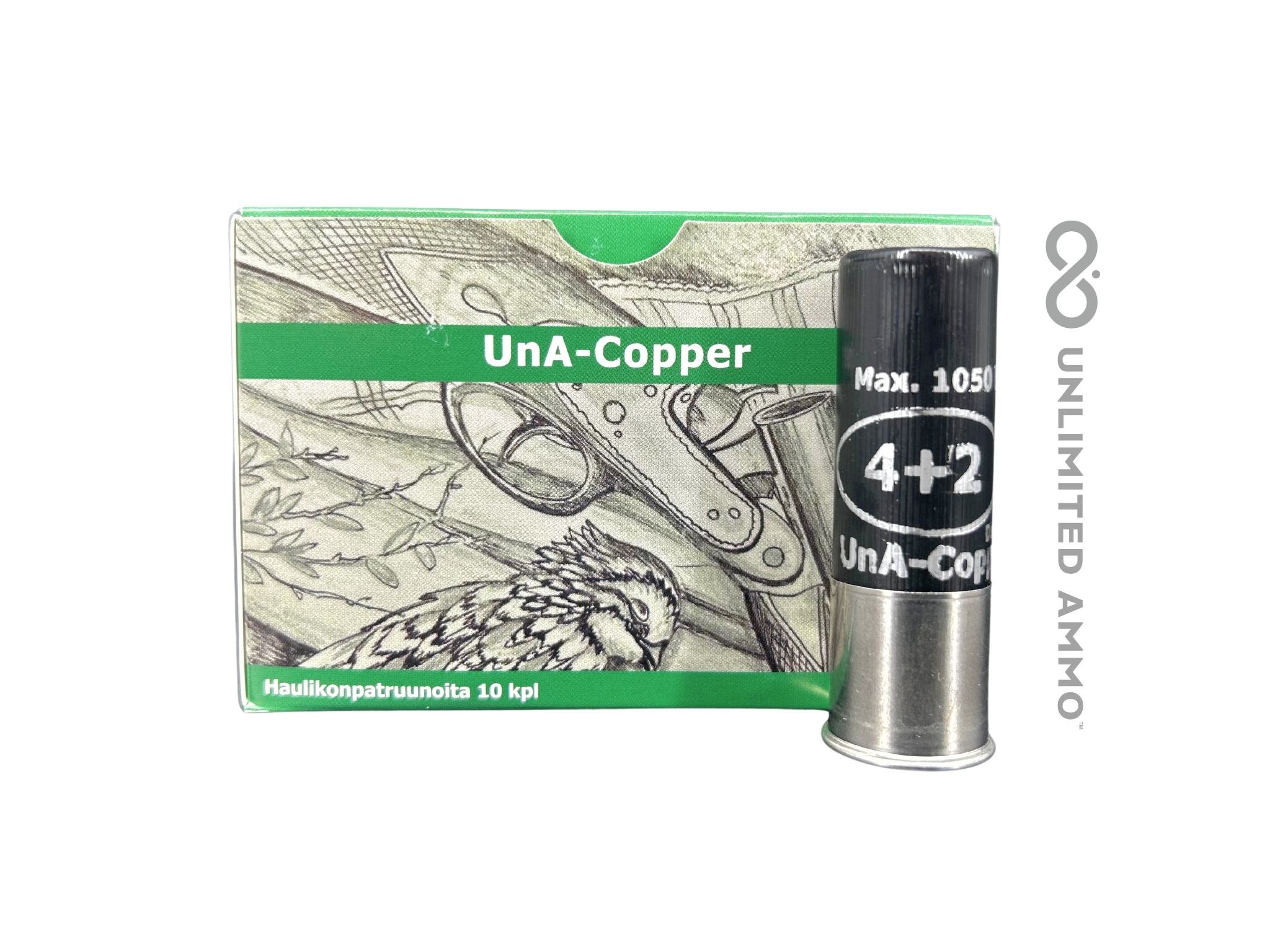 UnA-Copper Duplex 12/76 38g haulikoko #4+#2 10 kpl/rs