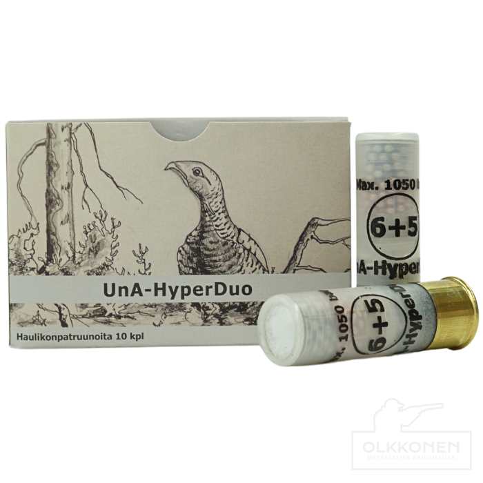 UnA-HyperDuo 12/70 24g haulikoko 6+5 patruuna 10kpl/rs