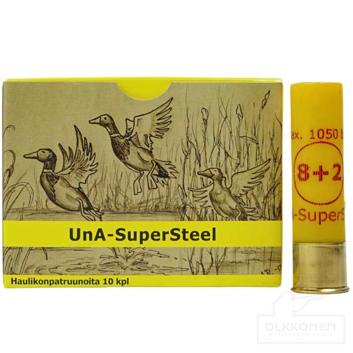 UnA-SuperSteel 20/76 28g haulikoko 8+2 patruuna 10kpl/rs