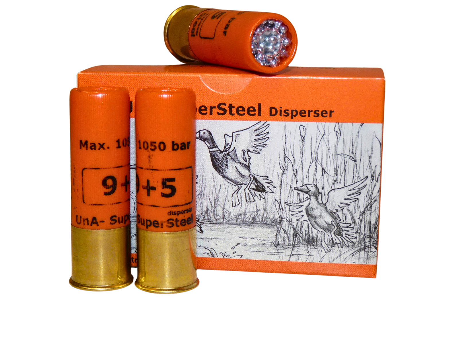 UnA-SuperSteel-Disperser 12/70 28g #9+5 patruuna 10 kpl/rs