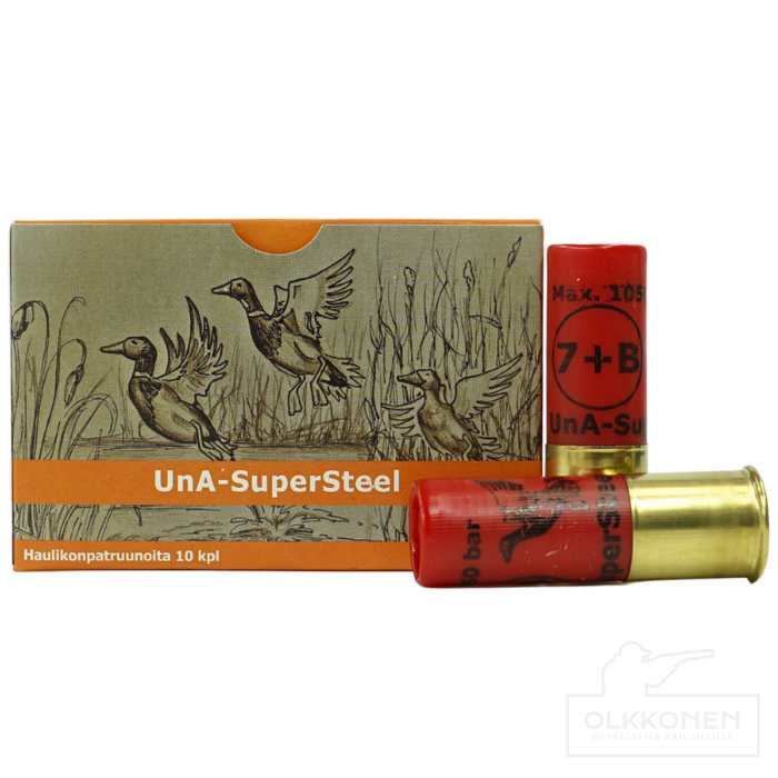 UnA-SuperSteel patruuna 12/76 36g haulikoko 7+B 10kpl/rs