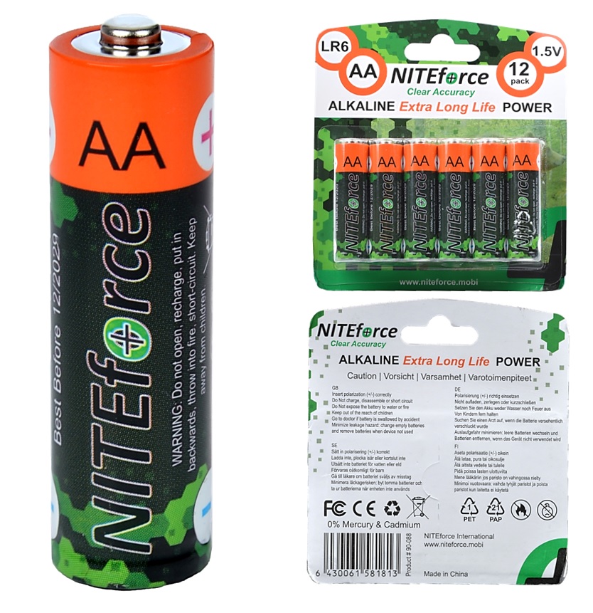 NITEforce AA alkaline paristot 12kpl